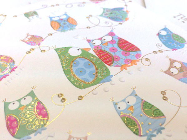 Изображение товара Открытка Turnowsky Совы на золотом проводе MO5837