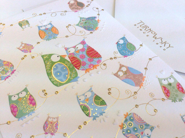 Изображение товара Открытка Turnowsky Совы на золотом проводе MO5837