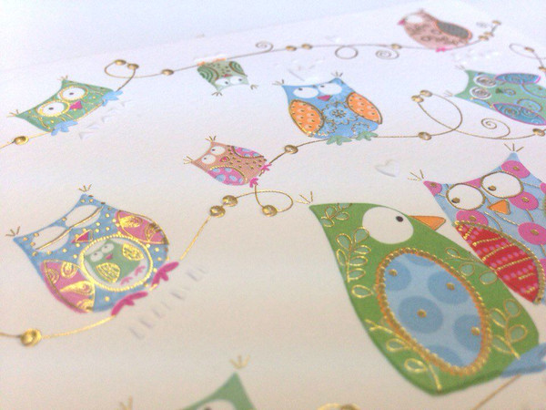 Изображение товара Открытка Turnowsky Совы на золотом проводе MO5837