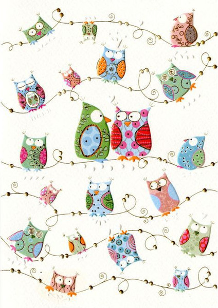 Изображение товара Открытка Turnowsky Совы на золотом проводе MO5837