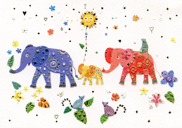 Изображение товара Открытка Turnowsky Слоны MO6362