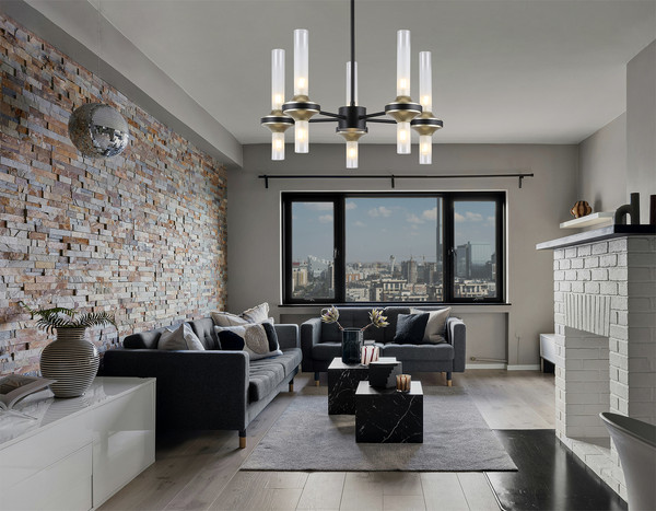 Изображение товара Люстра Ambrella LH55351/10 BK/CGD/CL (черный/золото/прозрачный)