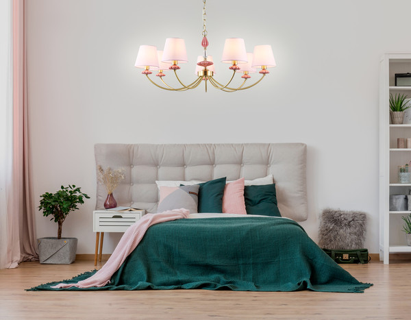 Изображение товара Люстра Ambrella LH75025/7 GD/PI (золото/розовый)