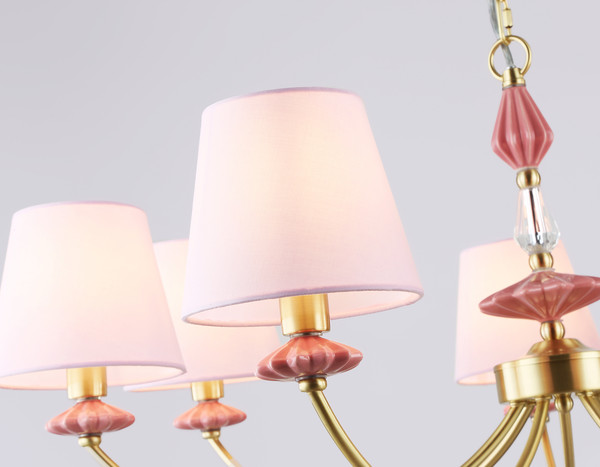 Изображение товара Люстра Ambrella LH75025/7 GD/PI (золото/розовый)