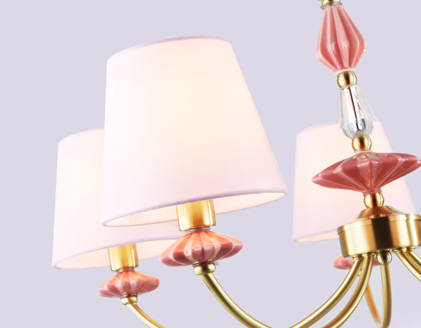 Изображение товара Люстра Ambrella LH75024/5 GD/PI (золото/розовый)