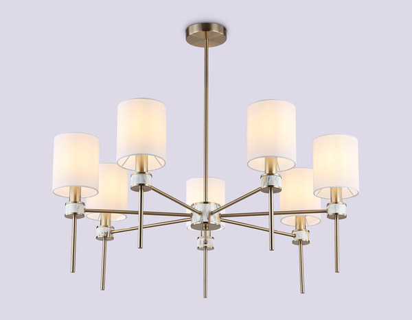 Изображение товара Люстра Ambrella LH72373/7 DBS/WH (темная латунь/белый)