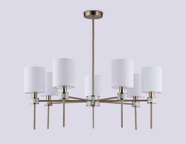 Изображение товара Люстра Ambrella LH72373/7 DBS/WH (темная латунь/белый)