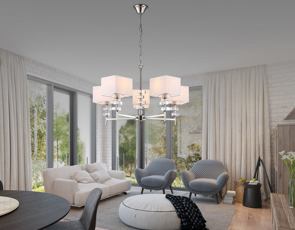 Изображение товара Люстра Ambrella LH71321/5 SN/WH (никель/белый)