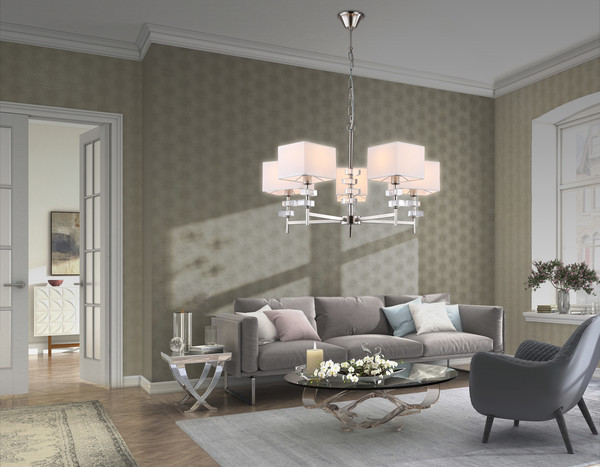 Изображение товара Люстра Ambrella LH71321/5 SN/WH (никель/белый)