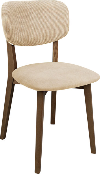 Изображение товара Стул Мирабелла Бостон Велюр (кремовый, темное дерево)