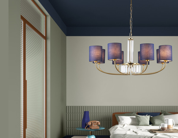 Изображение товара Люстра Ambrella LH71273/8 BS/DB (латунь/темно-синий)