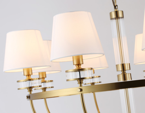 Изображение товара Люстра Ambrella LH71253/8 BS/WH (латунь/белый)