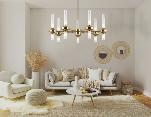 Изображение товара Люстра Ambrella LH55360/14 BS/CL (латунь/прозрачный)