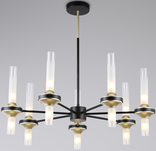 Изображение товара Люстра Ambrella LH55353/14 BK/CGD/CL (черный/золото/прозрачный)