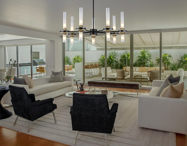 Изображение товара Люстра Ambrella LH55353/14 BK/CGD/CL (черный/золото/прозрачный)