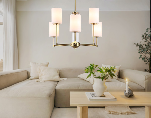 Изображение товара Люстра Ambrella LH56215/6 BS/FR (латунь/белый матовый)