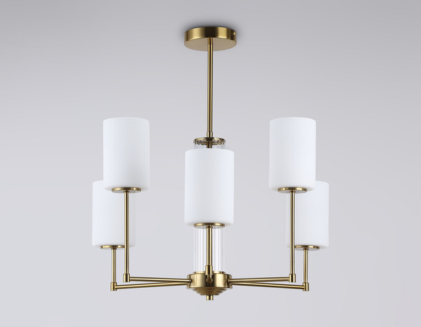 Изображение товара Люстра Ambrella LH56215/6 BS/FR (латунь/белый матовый)