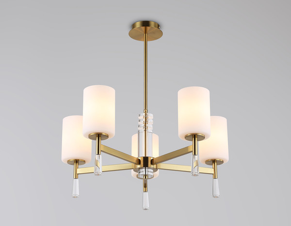 Изображение товара Люстра Ambrella LH56261/5 BS/FR (латунь/белый матовый)