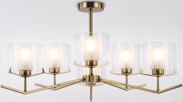 Изображение товара Люстра Ambrella LH57008/6 BS/FR (латунь/белый матовый)