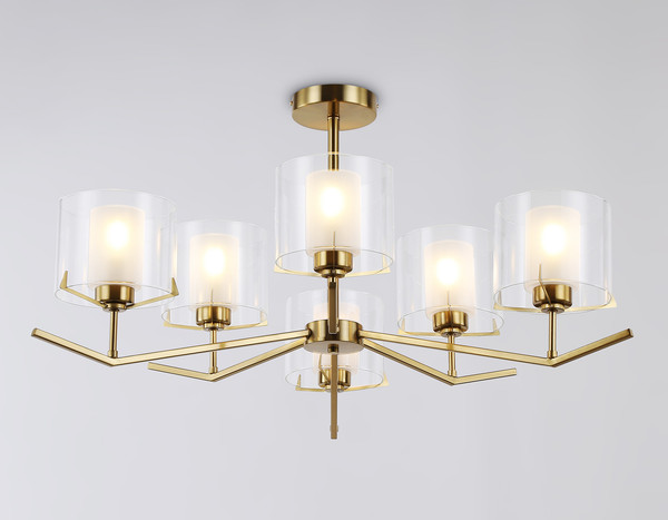 Изображение товара Люстра Ambrella LH57008/6 BS/FR (латунь/белый матовый)