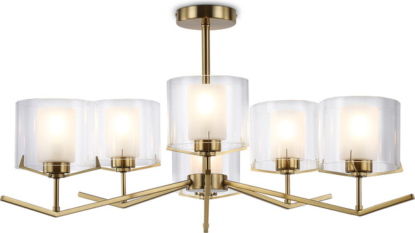 Изображение товара Люстра Ambrella LH57008/6 BS/FR (латунь/белый матовый)