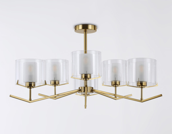 Изображение товара Люстра Ambrella LH57008/6 BS/FR (латунь/белый матовый)