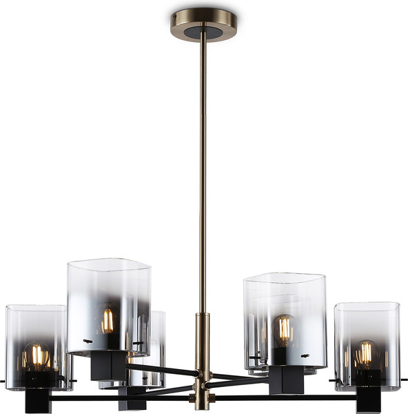 Изображение товара Люстра Ambrella LH57041/6 BK/DBS/SM (черный/темная латунь/дымчатый)