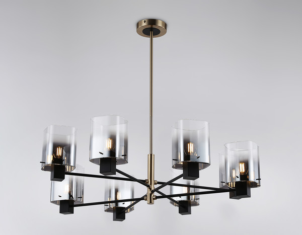 Изображение товара Люстра Ambrella LH57043/8 BK/DBS/SM (черный/темная латунь/дымчатый)