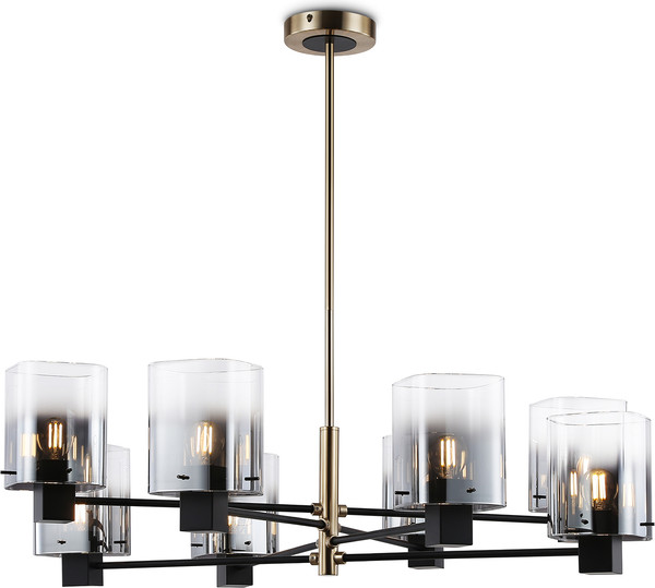 Изображение товара Люстра Ambrella LH57043/8 BK/DBS/SM (черный/темная латунь/дымчатый)