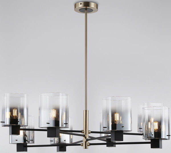 Изображение товара Люстра Ambrella LH57043/8 BK/DBS/SM (черный/темная латунь/дымчатый)