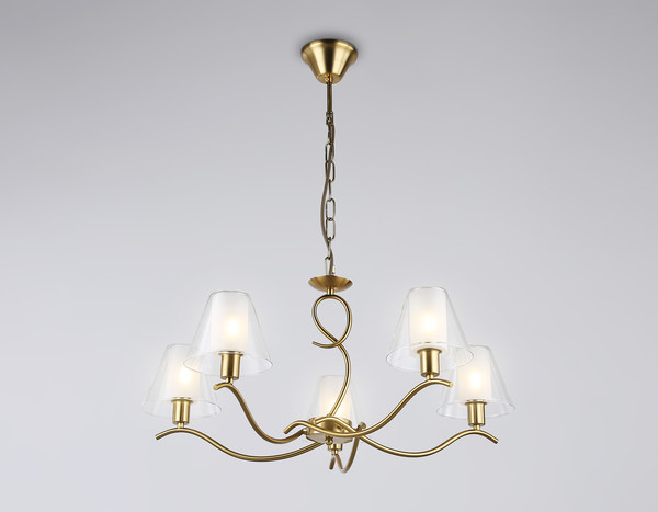 Изображение товара Люстра Ambrella LH57091/5 BS/FR (латунь/белый матовый)