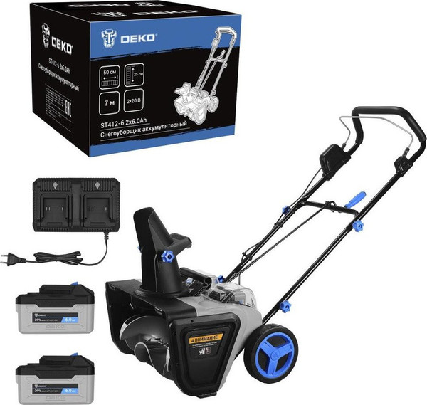 Изображение товара Снегоуборщик аккумуляторный Deko ST412-6 / 083-4445