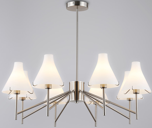 Изображение товара Люстра Ambrella LH57125/8 SN/FR (никель/белый матовый)