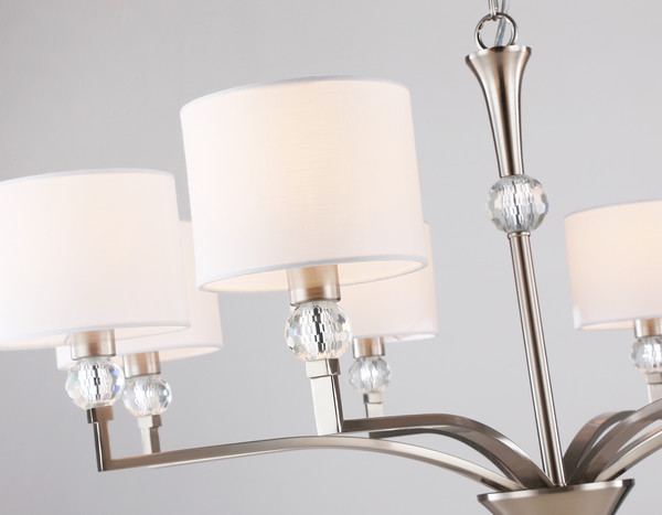 Изображение товара Люстра Ambrella LH71123/8 SN/WH (никель/белый)