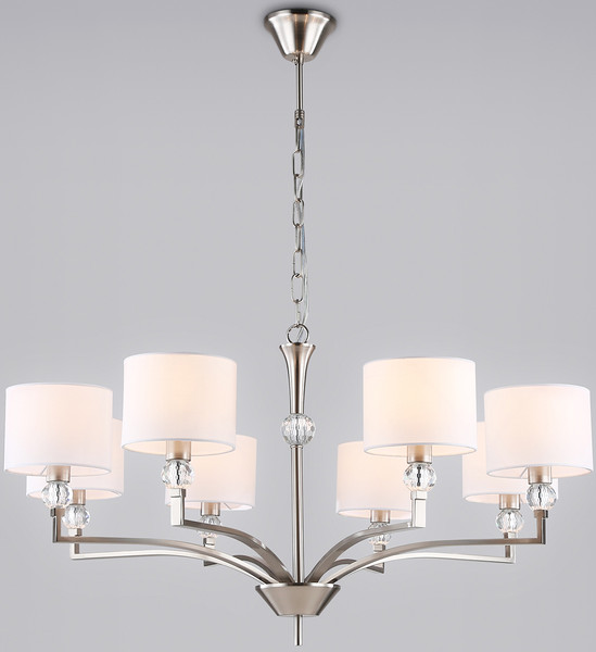 Изображение товара Люстра Ambrella LH71123/8 SN/WH (никель/белый)