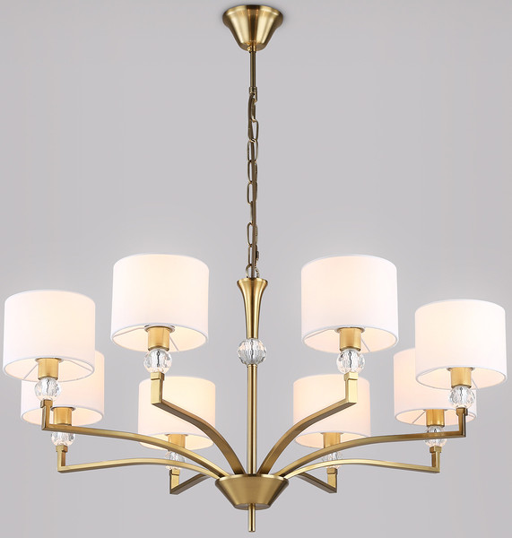 Изображение товара Люстра Ambrella LH71133/8 BS/WH (латунь/белый)