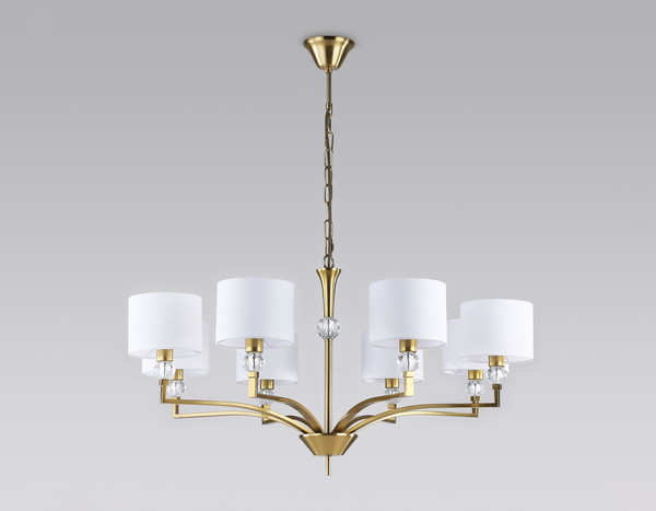 Изображение товара Люстра Ambrella LH71133/8 BS/WH (латунь/белый)