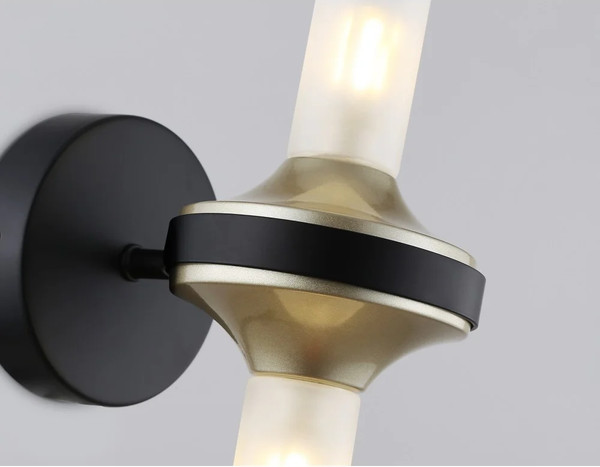 Изображение товара Бра Ambrella LH55355/2 BK/CGD/CL (черный/золото/прозрачный)