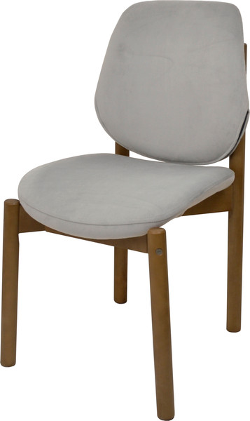 Изображение товара Стул Мирабелла Рио Велюр (серый, темное дерево)