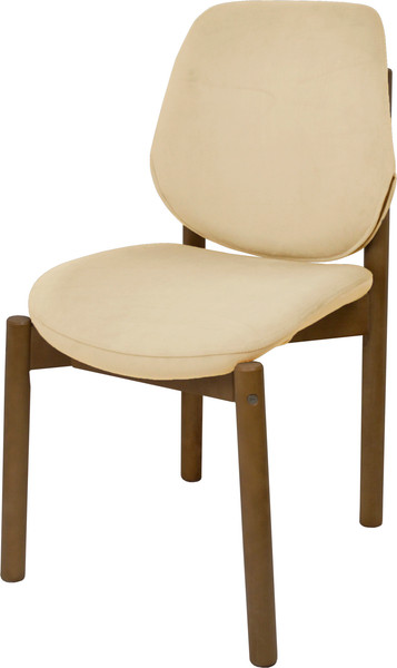 Изображение товара Стул Мирабелла Рио Велюр (кремовый, темное дерево)