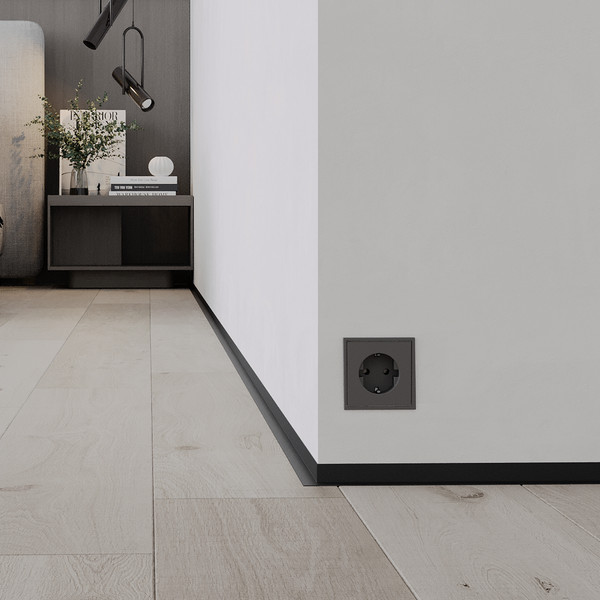 Изображение товара Микроплинтус Profiling L щелевой 2.7м (пружины 7шт, черный матовый)