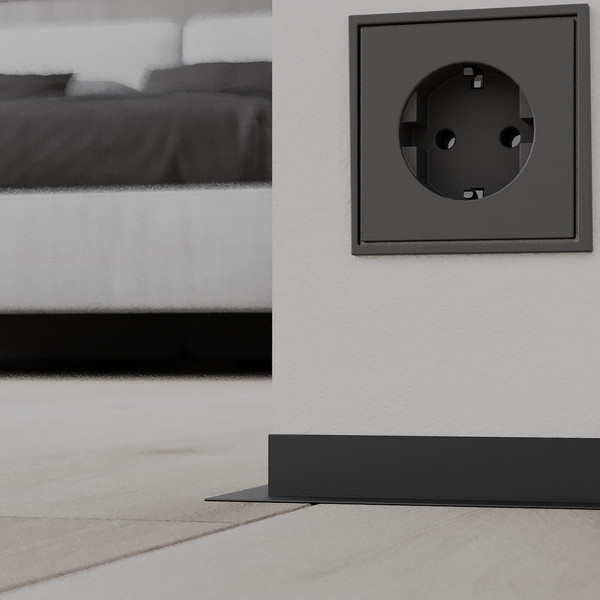 Изображение товара Микроплинтус Profiling L щелевой 2.7м (пружины 7шт, черный матовый)