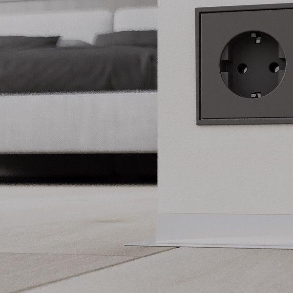 Изображение товара Микроплинтус Profiling L щелевой 2.7м (пружины 7шт, серебристый матовый)