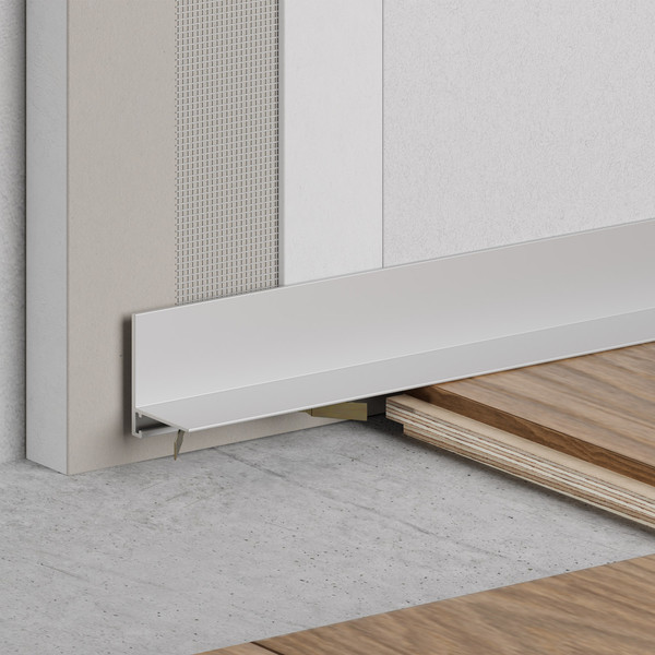 Изображение товара Микроплинтус Profiling L щелевой 2.7м (пружины 7шт, серебристый матовый)