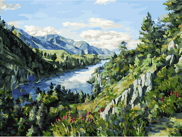 Изображение товара Картина по номерам БЕЛОСНЕЖКА Река Катунь / 259-AS