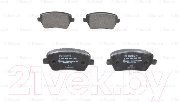 Изображение товара Тормозные колодки Bosch 0986494856