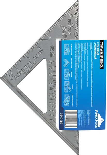 Изображение товара Угольник Vertex Tools 180мм / 3040-180