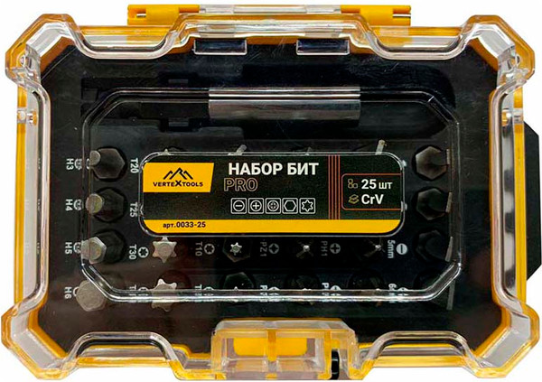 Изображение товара Набор бит Vertex Tools 0033-25 (25шт)