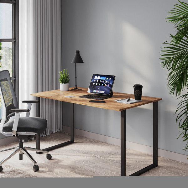 Изображение товара Письменный стол Soma Bliss 120x66 (дуб золотой крафт/черный)