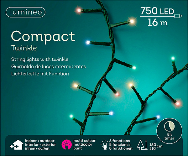 Изображение товара Светодиодная гирлянда Kaemingk Lumineo Snake / 495366 (16м, разноцветная)